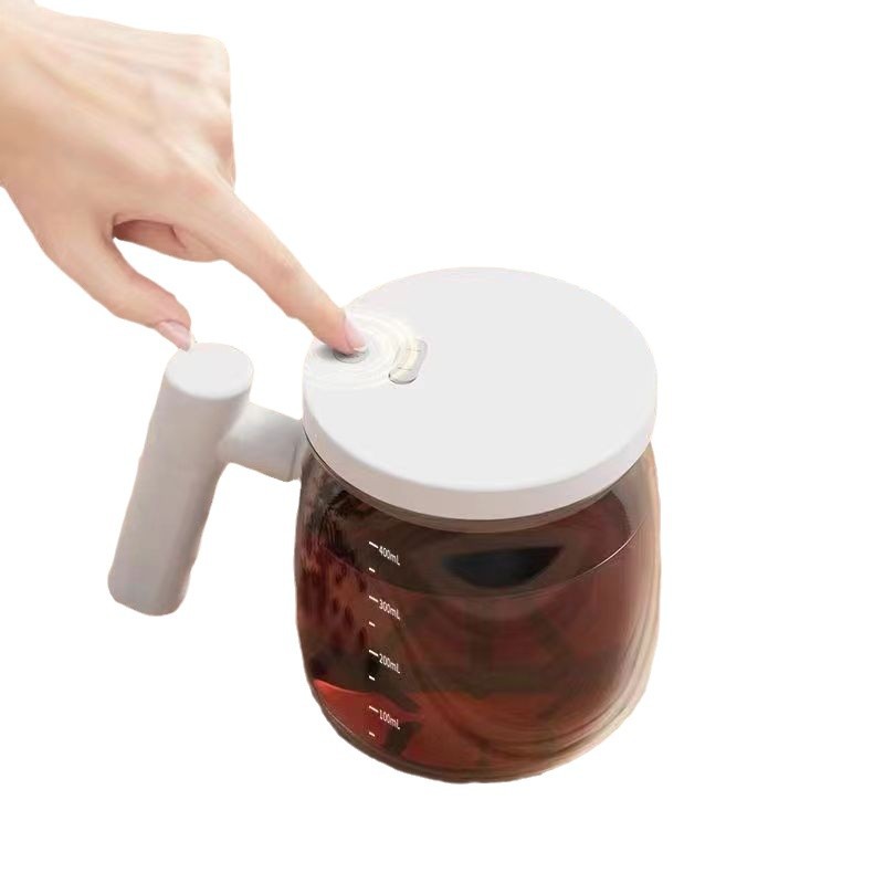 Taza de mezcla de vidrio eléctrica Taza de batido de leche Taza de preparación automática Taza de mezcla de café eléctrica Taza de agitación de polvo de proteína Taza de agitación