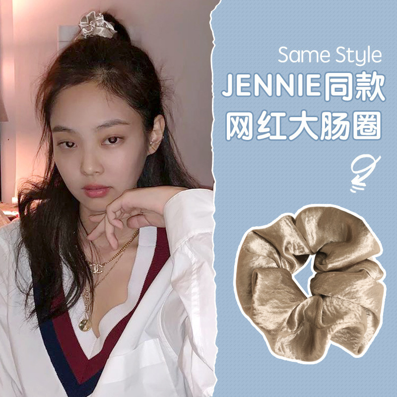 INS cerdo blanco intestino grueso anillo de pelo Super Niña de hadas Corea del Sur Internet celebridad mismo estilo BM intestino grueso anillo de pelo simple cuerda de pelo accesorios para el cabello