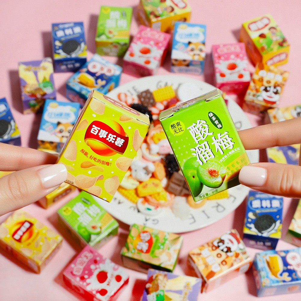 Popular Cartoon Mini Food Toy Blind Box, Small Parcel, Miniature Toy, Supermarket Simulation Decoration, Trendy Blind Box