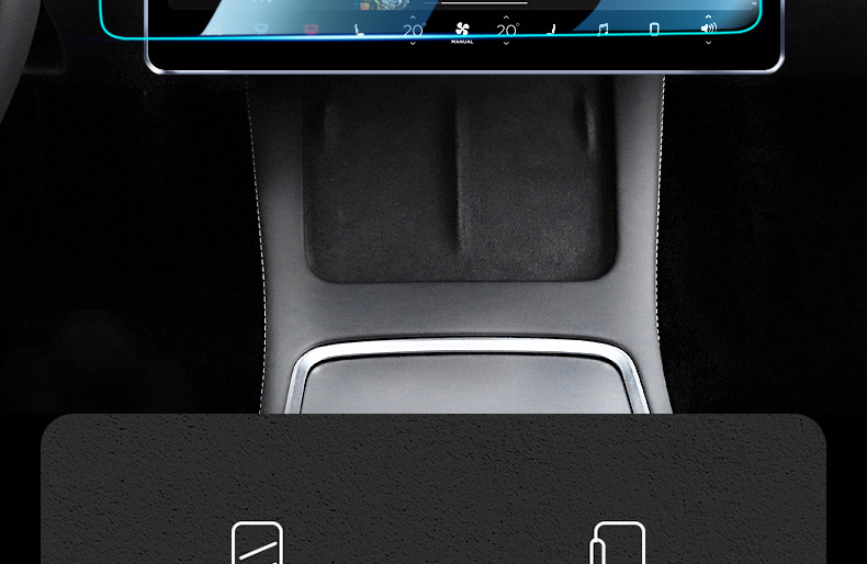 Suitable for Tesla's New Version of Model Y/3 Screen Tempered Film, New Version of High-Definition Navigation Protection Interior Accessories