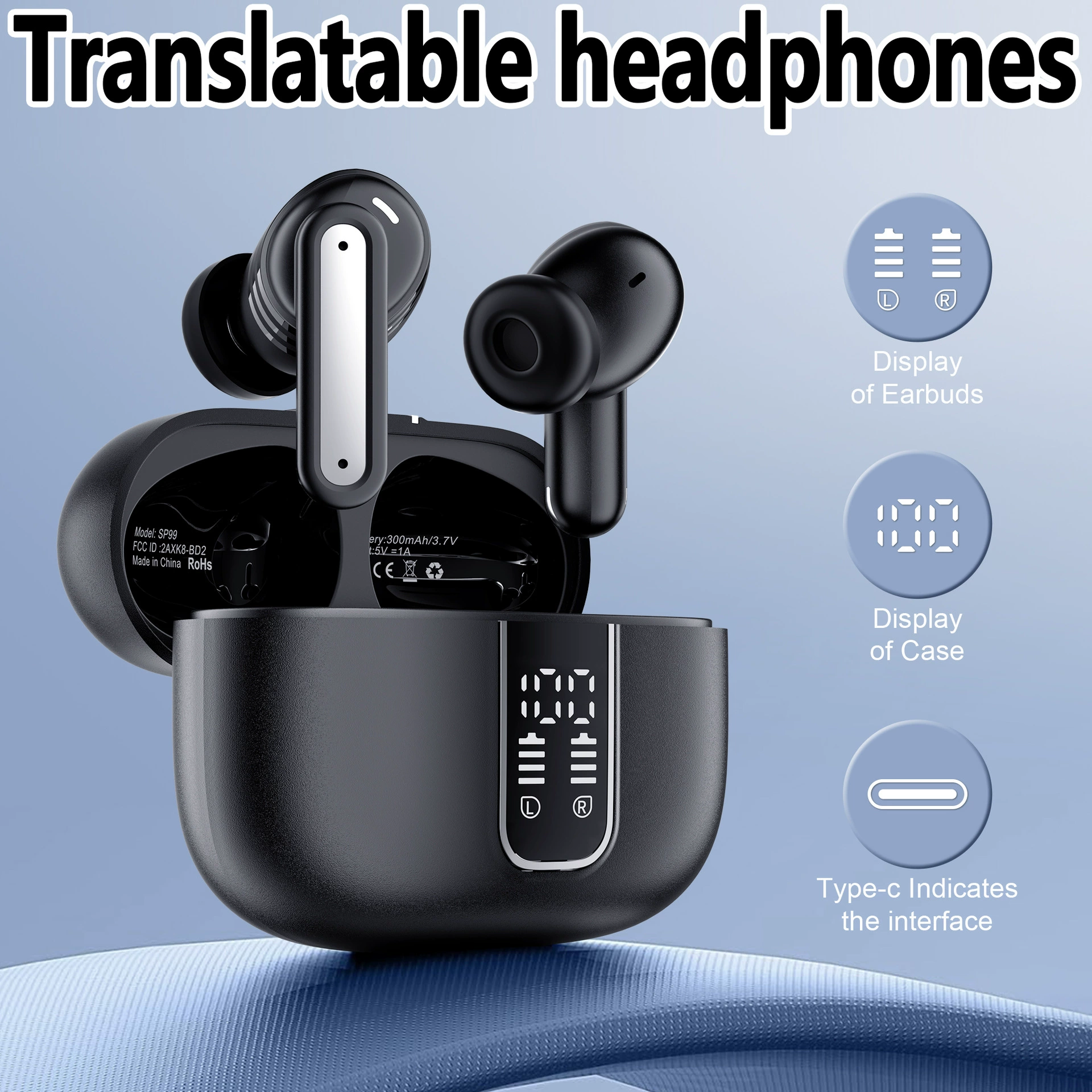 Беспроводные наушники, универсальное устройство, Bluetooth