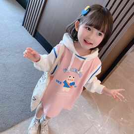 2023春秋新款女童洋气卫衣裙子两件套时髦儿童长袖连衣裙套装
