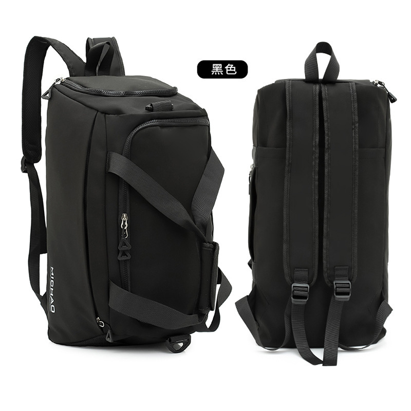 Bolsa de fitness, bolsa de viaje de gran capacidad, bolsa de ejercicio de entrenamiento de separación de seco y húmedo, bolsa de viaje de corta distancia de almacén de zapatos independiente para mujer