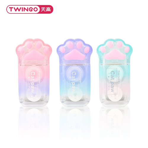 Twingo Gradient Color Cat Claw Correction Belt Mini Portable Correction Belt Ins High-Looking Correction Belt Student Stationery