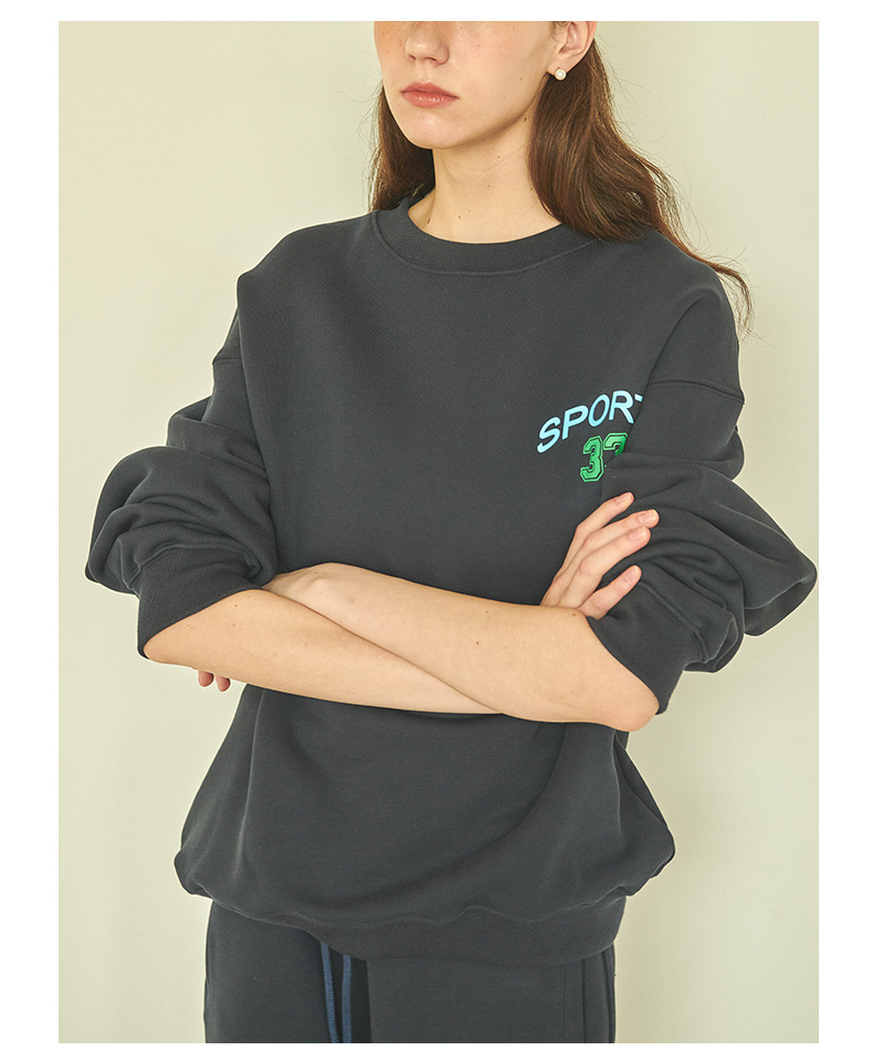 [Clearance Sale] 2025 Autumn Casual Sportswear Two-Piece Set: Printed Long-Sleeve Crew Neck Sweatshirt And Shorts_ecoleips.com