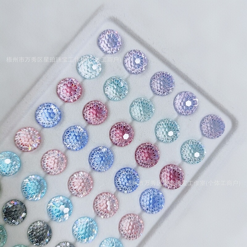 High-Carbon Diamond 5A Tiktok and Xiaohongshu Trending Item, Inlaid Main Stone, Nail Art Loose Stone, Sugar Heart, Skyfire, Fireworks Cut, Sandwich Zircon