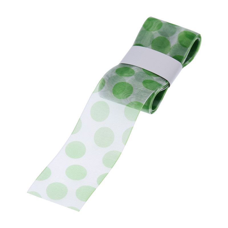 Transfronterizo nuevo 4cm impreso punto grande cinta transparente horquilla regalo creativo embalaje gasa luz cinta 5Y
