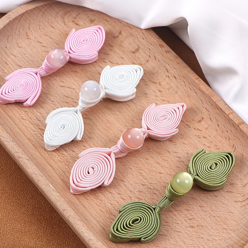 中式玉珠旗袍盘扣唐装汉服装饰扣子彩色中国风民族服饰纽扣钮扣