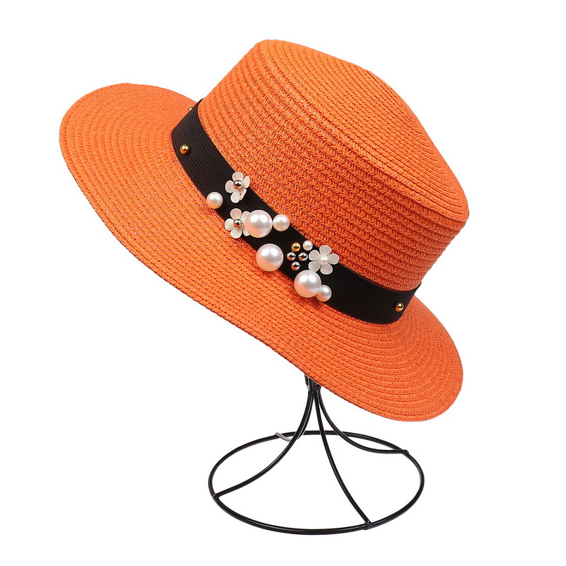 Women's Elegant Color Block Flower Big Eaves Fedora Hat display picture 9