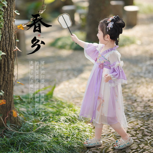 Ladys Hanfu  Summer New Style Confucian Dress Embroidered Ancient Costume Tang Suit Super Fairy Baby Short Sleeve Dress Wholesale