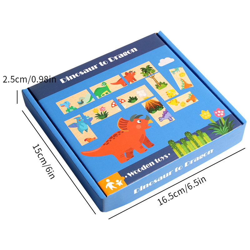 Juegos de solitario de dinosaurios para niños pequeños Juegos de mesa de dominó Juegos de ajedrez de memoria Juguetes de entrenamiento de pensamiento