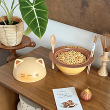 创意卡通烤面包小猫系列泡面碗系列面包杯碟餐具套装家用送礼