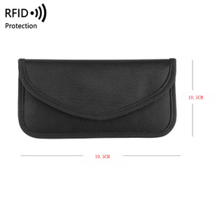 RFID mobile phone signal shielding bag new foreign trade Oxford cloth anti-radiation car key case 6.5 inch machine information bag