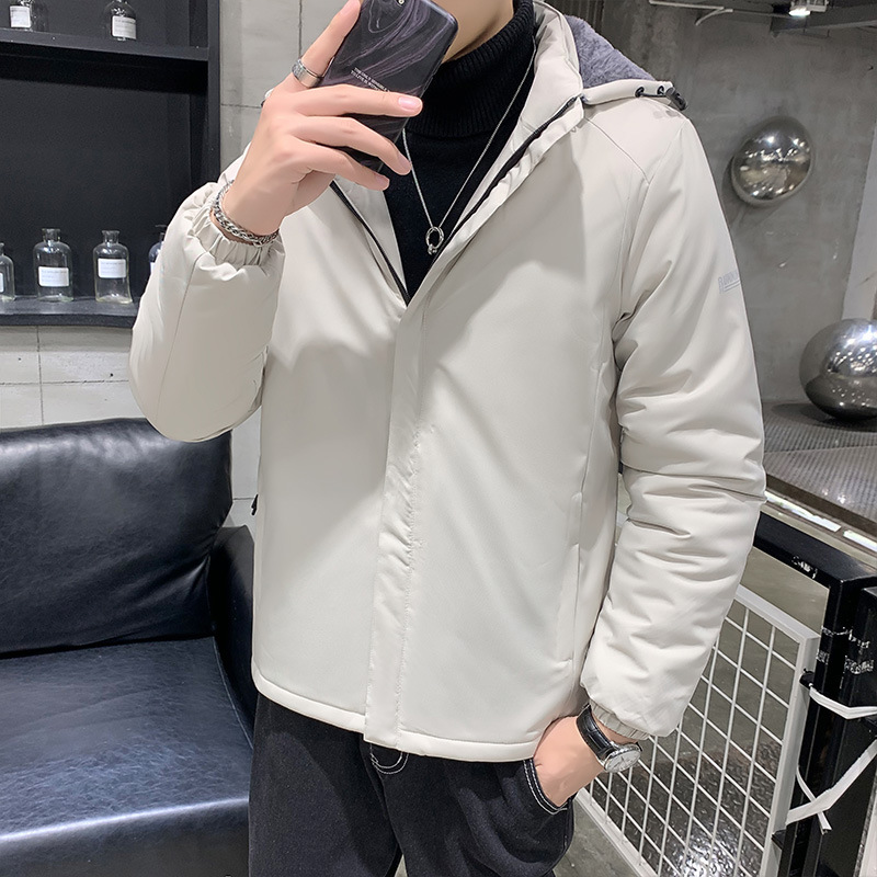 Men's Clothing Men's cotton clothes new style detachable hood winter jacket warm and protective _voghion.com