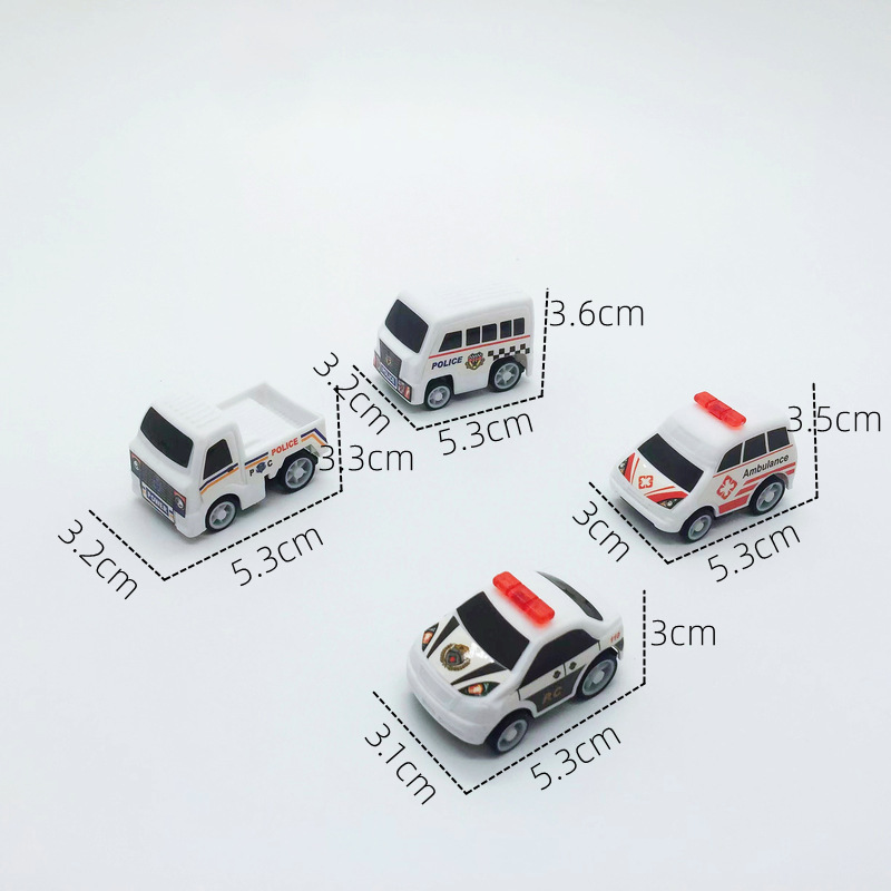 Children's back force inertia car boys and girls mini back force police car ambulance set wholesale mini traffic toys Children's back force inertia car boys and girls mini back force police car ambulance set wholesale mini traffic toys