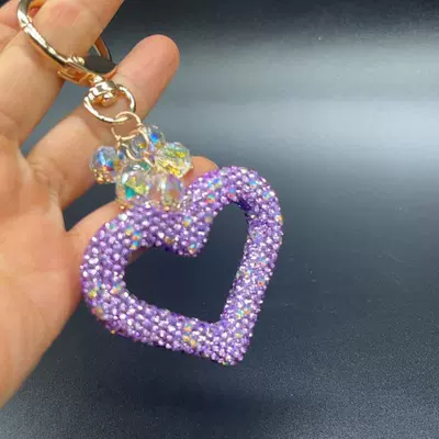 Car Pendant Car Keychain – Car hanging - crystal-love-purple