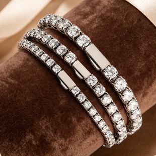 TennisChain 3-5MM�W��� �r����Ůʿ�������P��ʯ��朿羳�Ʒ