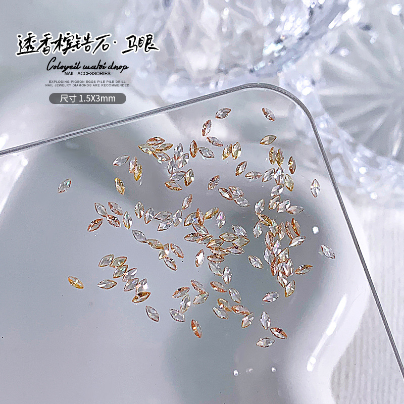 반투명 샴페인·후작 1.5x3mm 싱글
