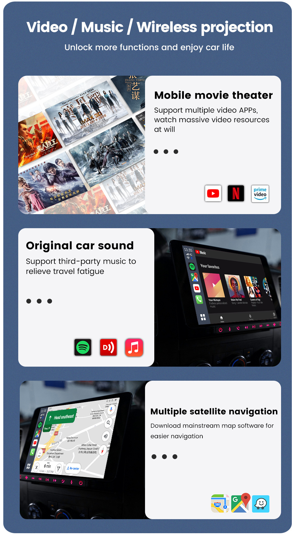 Cross-border source carlinkit Qualcomm 6125 connected car smart box wired to wireless carplay box