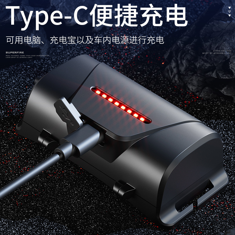 Shenhuo amarillo y blanco faro de luz 15W de alto brillo, luz fuerte para exteriores, carga de luz fuerte, zoom giratorio, faro de inducción led HY06