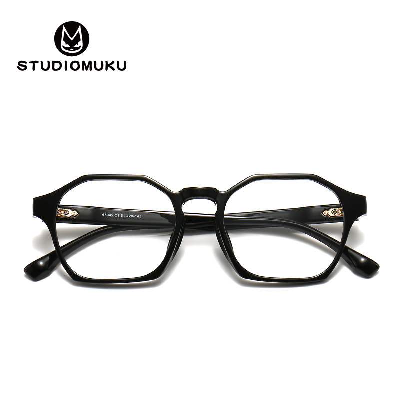 Studiomku mu fresco gafas pequeño marco poligonal miopía gafas hombres y mujeres se pueden equipar con grados Marco de ojos