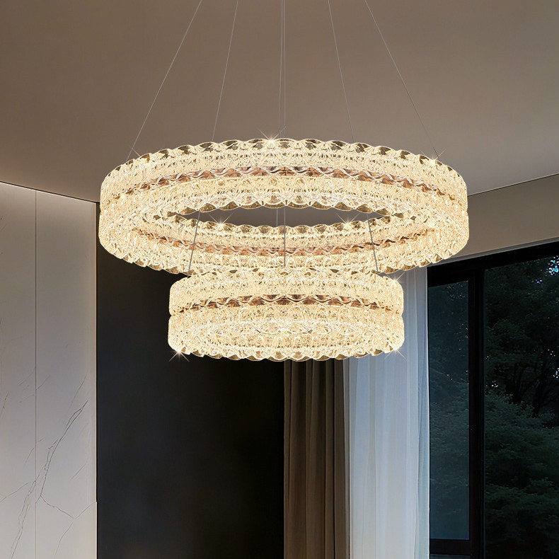 Luz lujosa lámpara de la sala de estar alta sensación moderna y simple atmósfera lámpara principal galaxia círculo de espectro completo lámpara de restaurante italiano
