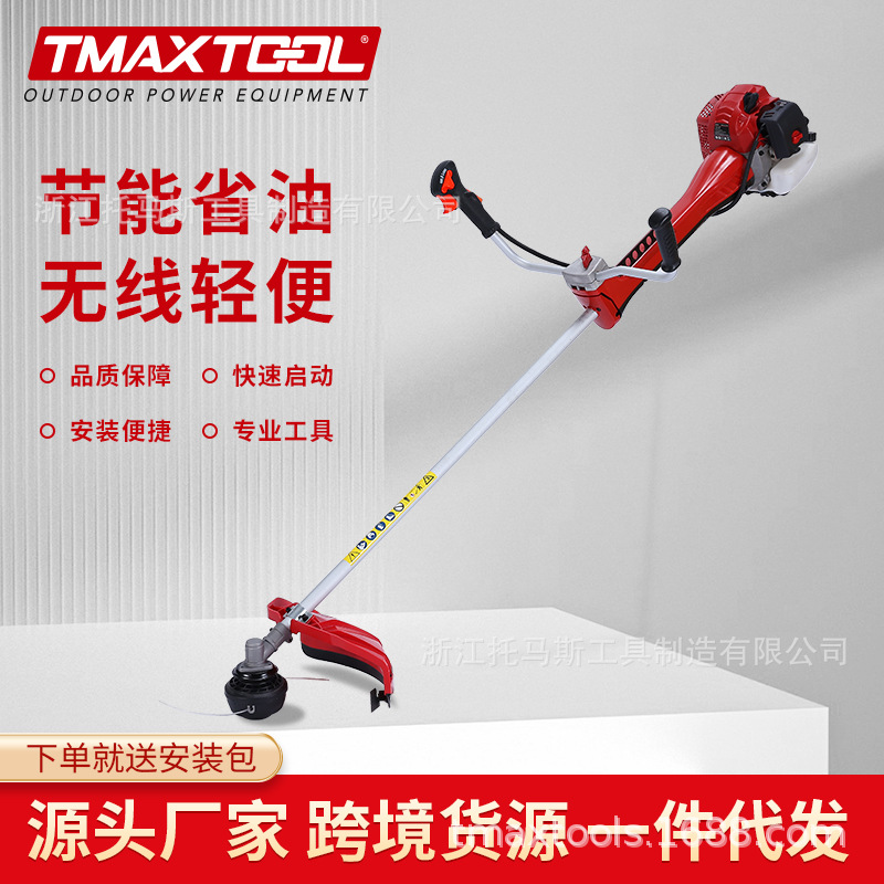 托马斯园林工具手推式割草机高效切割动力65CC汽油动力除草机