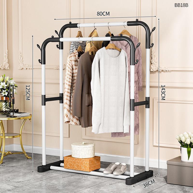 80CM-[화이트 더블폴] 업그레이드된 후크 4개-