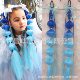 New Girls Bubble Braid Lantern Braid Children's Colorful Wig Braid Painted with Double Ponytail Fairy Braid Wig