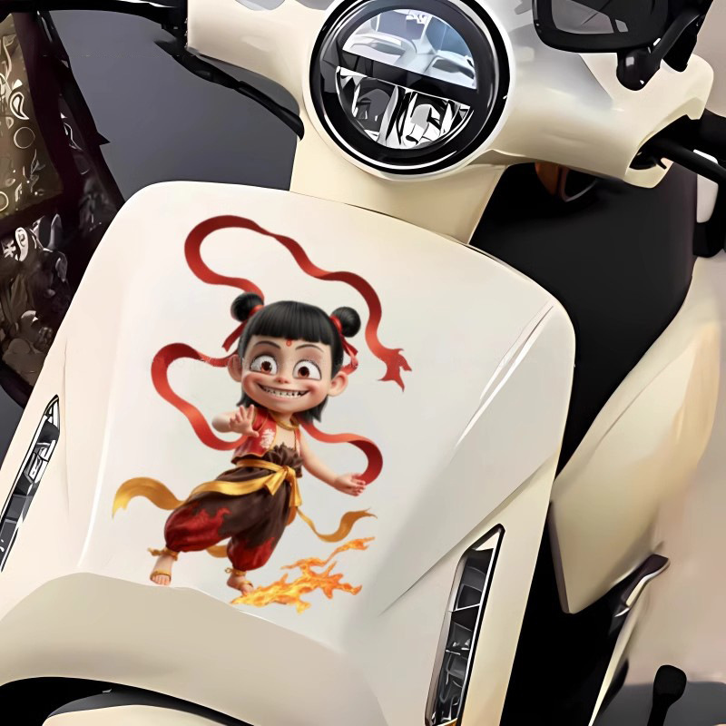 Nezha 2 Demon Boy Car Body Sticker 2025 New Model Motorcycle Electric Vehicle Car Luggage Waterproof Decoration