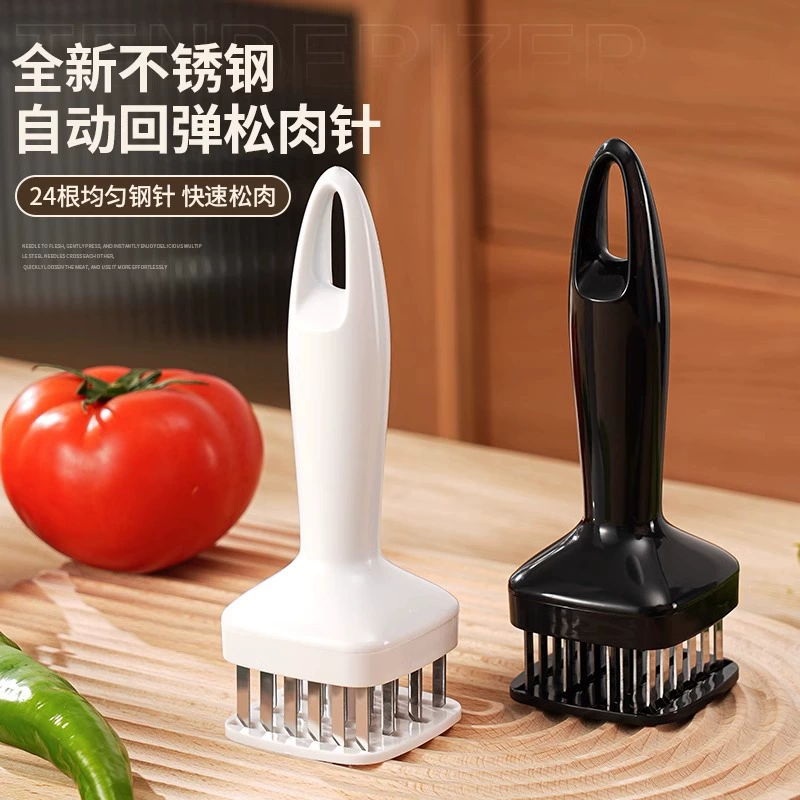 Игла для размягчения мяса из нержавеющей стали для свиной кожи, говядины, стейка, разрушения сухожилий, молоток для размягчения мяса, игла для мяса стейка для барбекю.