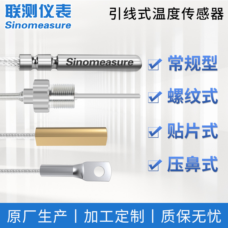 Joint Test Lead Temperature Sensor Water Tank Boiler Patch Type Pt100 Thermal Resistance K Type Thermocouple