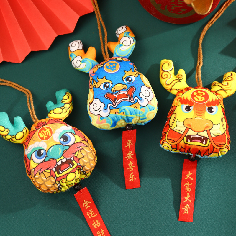 2024 Año Nuevo Año del Dragón ajenjo bolsita colgante Festival de Primavera regalo los niños seguro coche adornos
