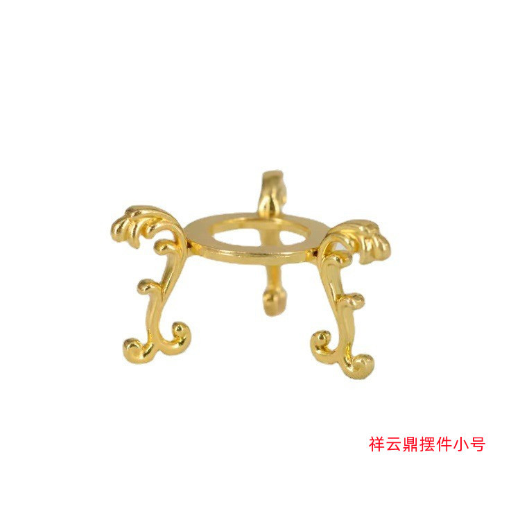 メーカー直販水晶玉金属台座現代祥雲頂置物客間展示三角スタンド石底托