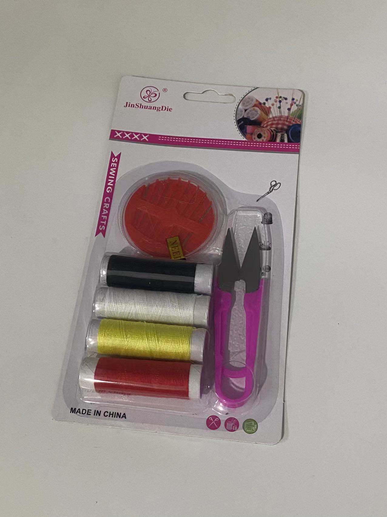 Venta caliente transfronteriza de juegos de tarjetas de absorción de agujas y hilos, tijeras y botones de gran tamaño, proveedores de súper agujas y hilos, herramientas de costura DIY image 8