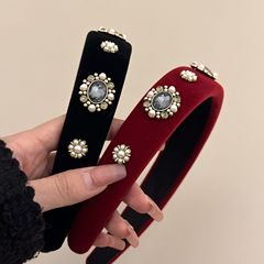 秋冬の新型ファッションのフラッシュドリルの気質は髪のカチューシャの女性の黒色の軽い豪華な女性のシンプルなカチューシャの韓国のカチューシャの頭飾りを抑えます。