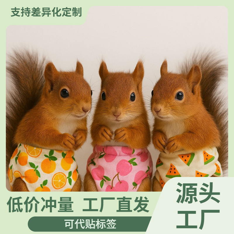 Squirrel Diapers, Replaceable Diapers, Out-Of-Door Supplies, Training Cleaning, Water-Absorbing, Breeding, Small Pet Supplies