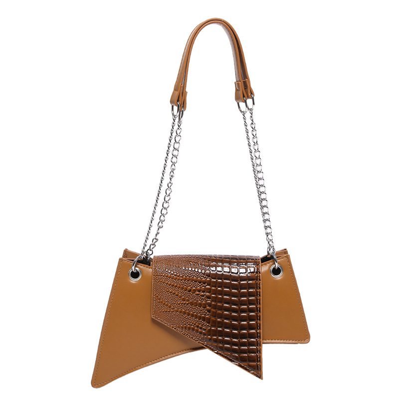 Decoración de cinturón bolso de patrón de cocodrilo femenino 2024 nuevo diseño de nicho de moda moda chica caliente bolso femenino cadena bolso de forma especial