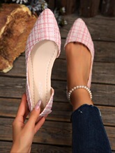 J 63711 Fashion Checkerboard Flat Shoes ����ƽ��Ь �羳����