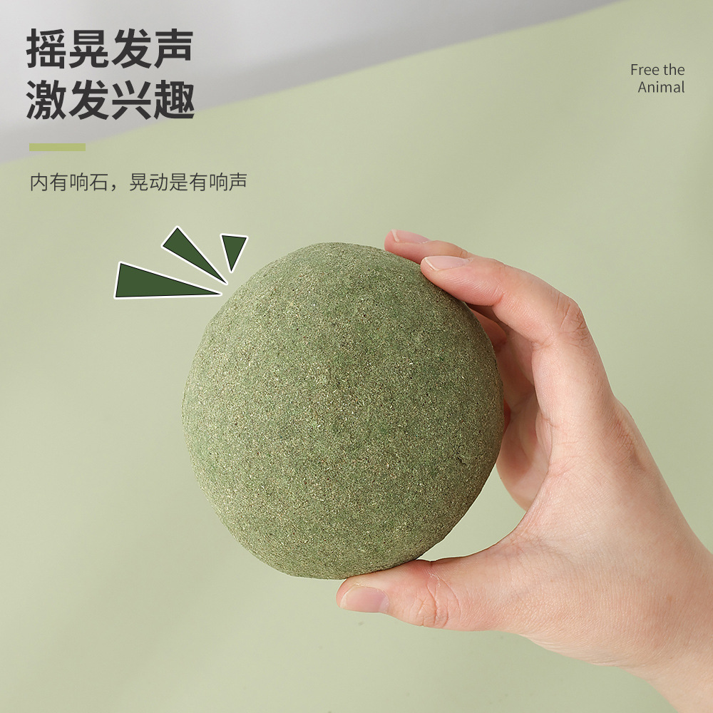 10cm gato menta bola molar juguetes gatos sonoros palo de gato auto-hi madera tibia palo molar artículos de mascotas al por mayor