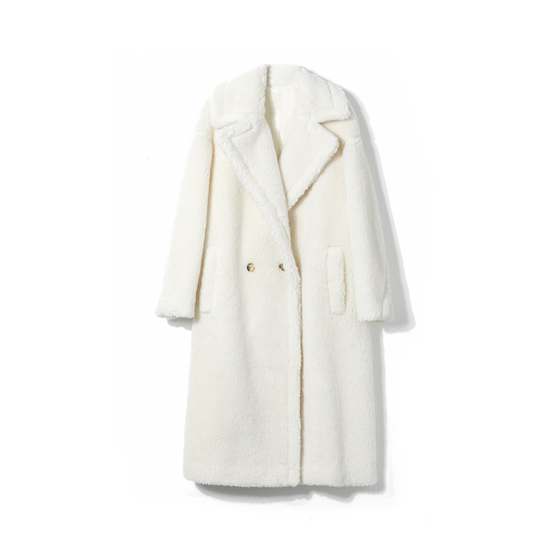 2025 Autumn/Winter New European Style Teddy Bear Coat Casual Wool Thickened Loose Jacket Wool Coat Women's Long Style