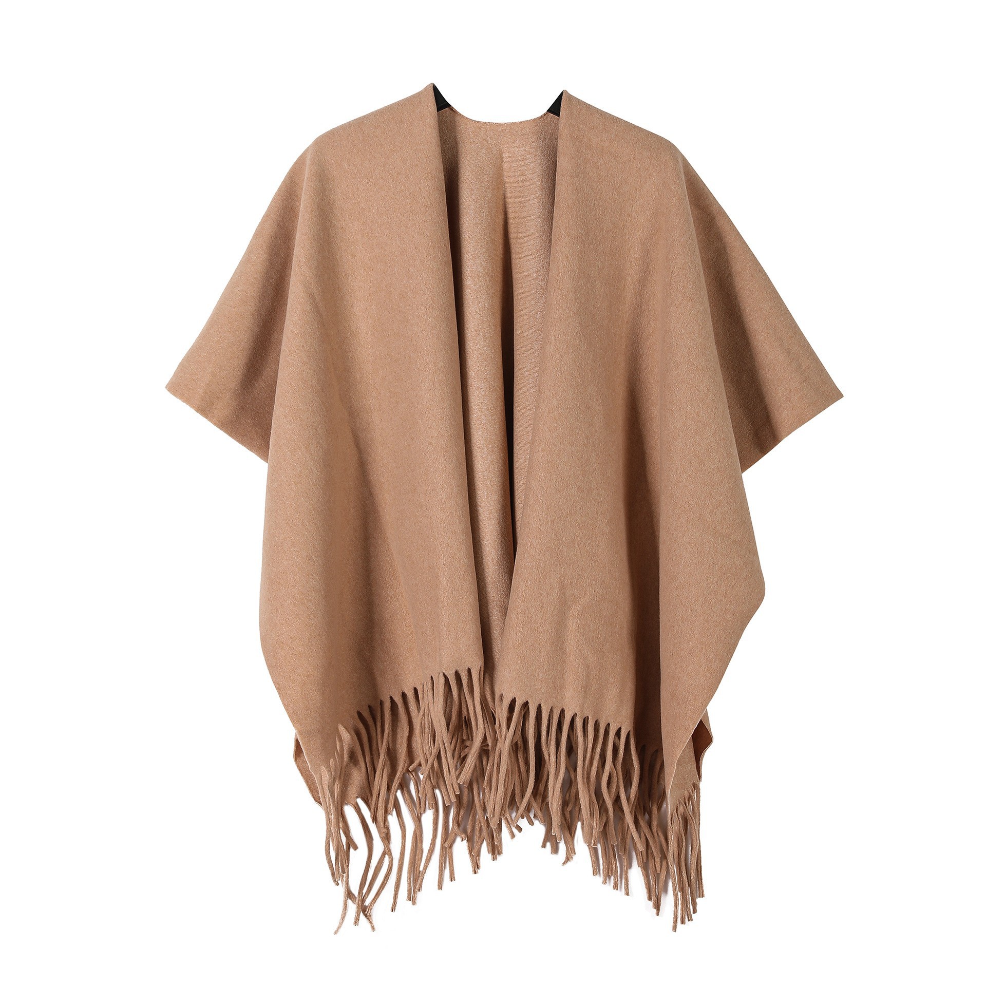 Solid Color Tassel Red Shawl for Women, Thickened Air Conditioning Blanket, Cape, Warm Scarf, High-End Large Shawl