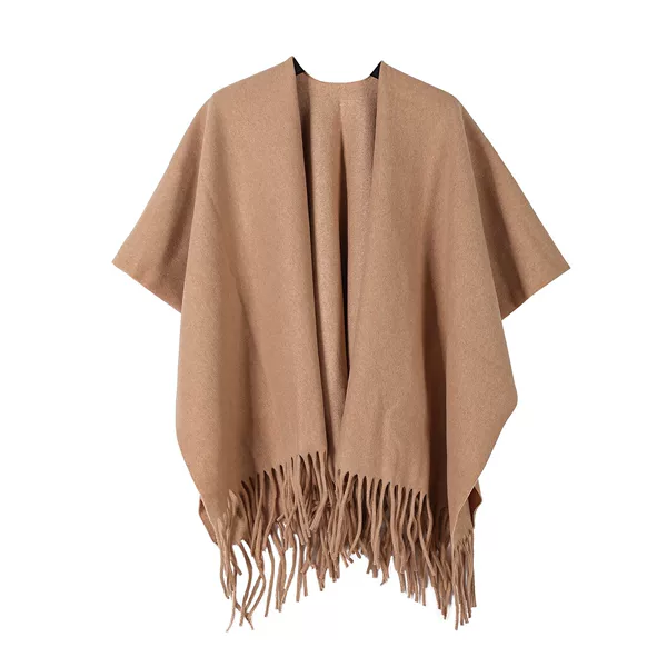 Solid Color Tassel Red Shawl for Women, Thickened Air Conditioning Blanket, Cape, Warm Scarf, High-End Large Shawl