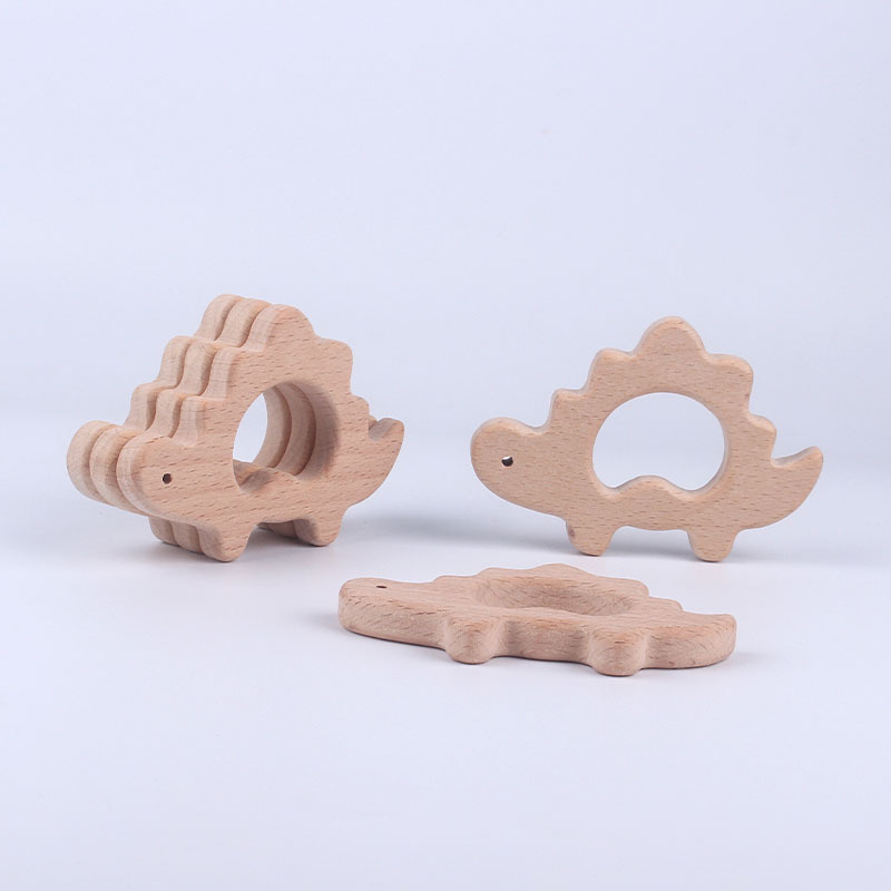 Nuevo bebé suministros haya animal dinosaurio juguete mordedor bebé molar mordedor pulsera DIY accesorios de la joyería