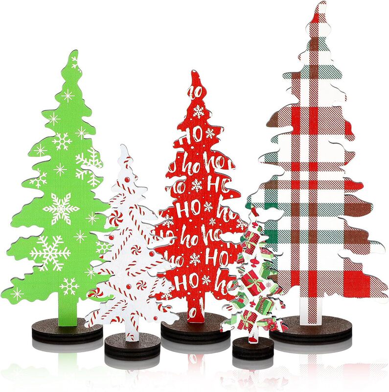 Cross-border Christmas wooden table decoration wooden Christmas Tree Table sign country table decoration winter layered tray decoration Cross-border Christmas wooden table decoration wooden Christmas Tree Table sign country table decoration winter layered tray decoration