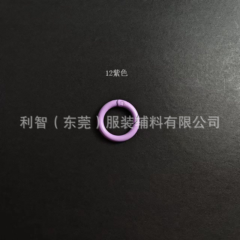 现货烤漆锌合金弹簧圈包包小圆挂扣饰品配件开口弹簧扣彩色弹簧圈|undefined