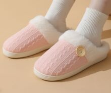 temu居家跨境记忆棉拖鞋棉拖鞋欧美码shein毛线拖鞋