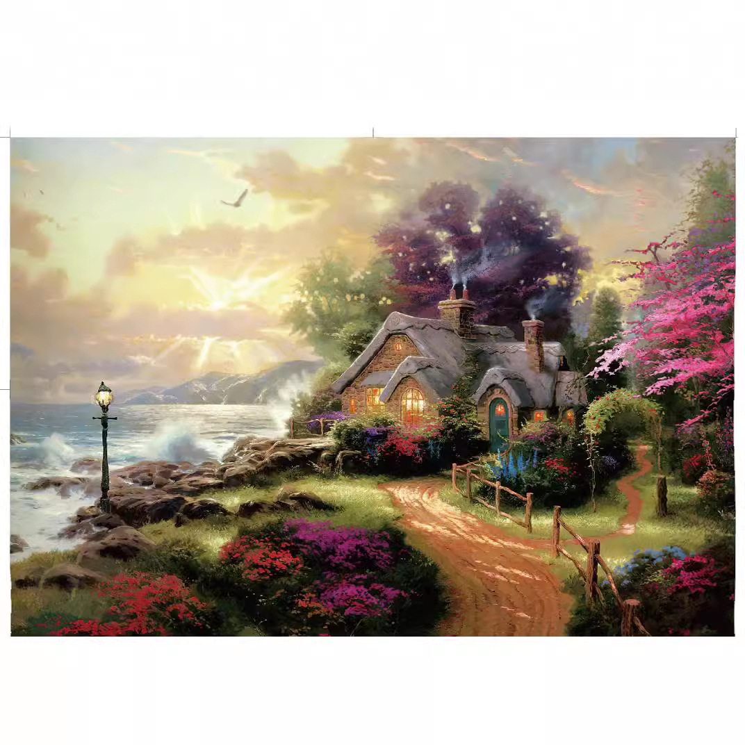 Ventas directas de la fábrica 300 unidades paisaje dibujos animados niños juguetes educativos vacaciones Navidad regalo rompecabezas madera