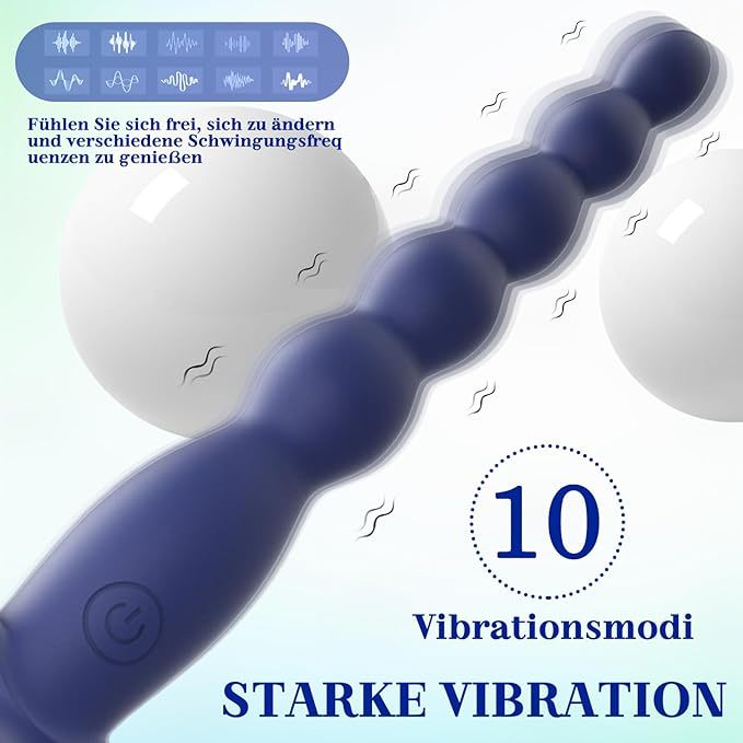 Vibrating Anal Beads with 10 Frequencies, Silicone Anal Expander for Adults — detail image 6