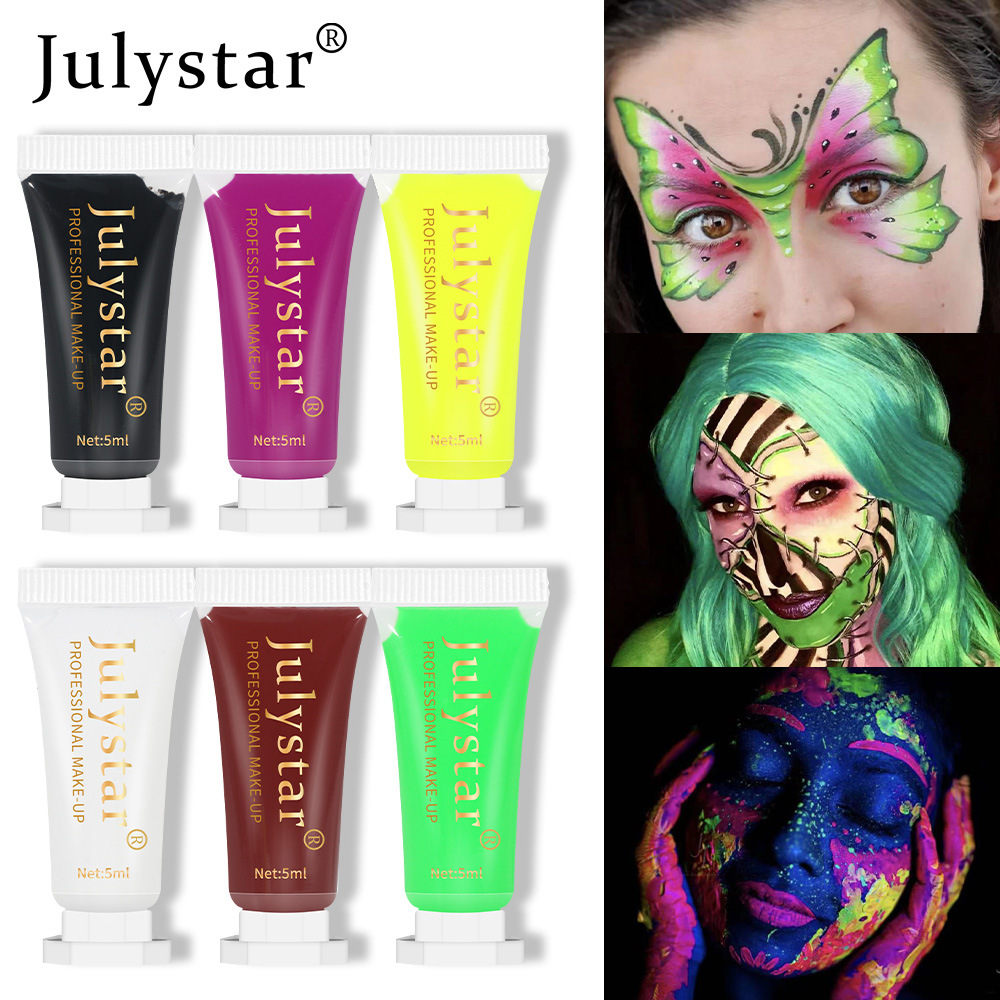 Ličila za noč čarovnic, človeška poslikava obraza, dramatičen vodotopen fluorescentni grafit pigment_voghion.com